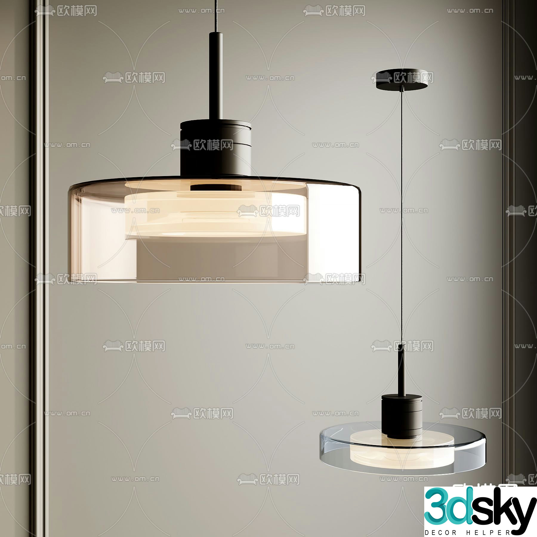 glass chandelier 3d model
