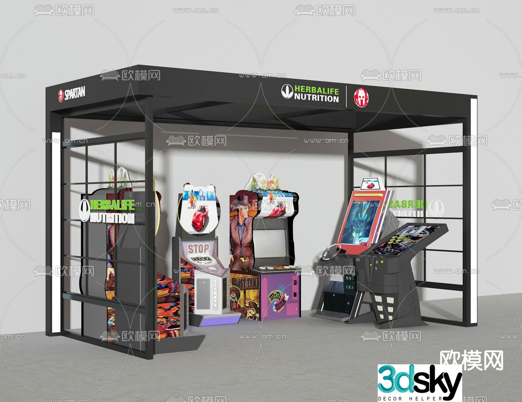 game console arcade 3d model