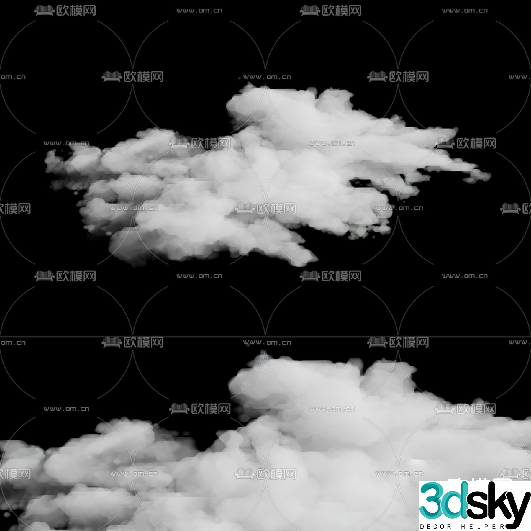 clouds smoke 3d model