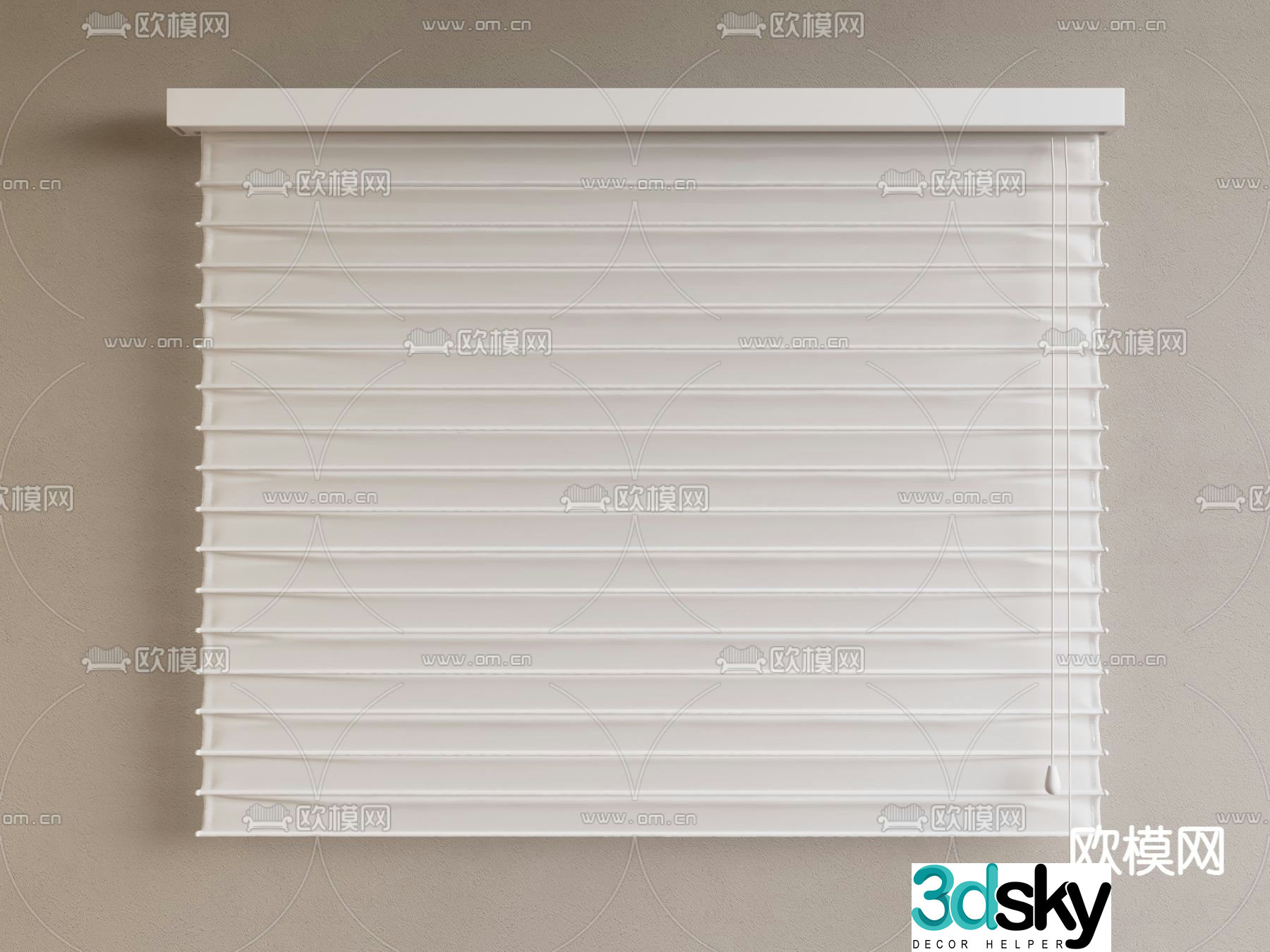 Venetian blinds curtains dream curtains Roman curtains 3d model