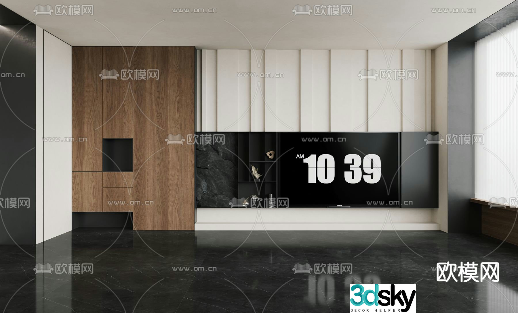 TV background TV wall 3d model