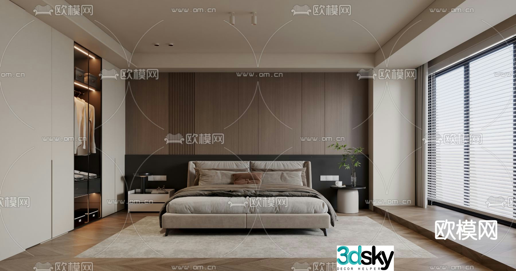 Italian bedroom master bedroom master room 3d model