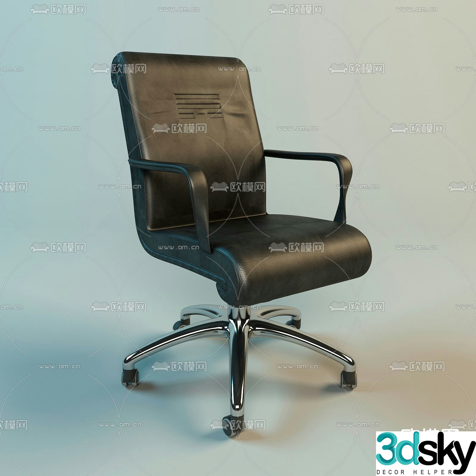 Office chair staff chair swivel chair 3d model