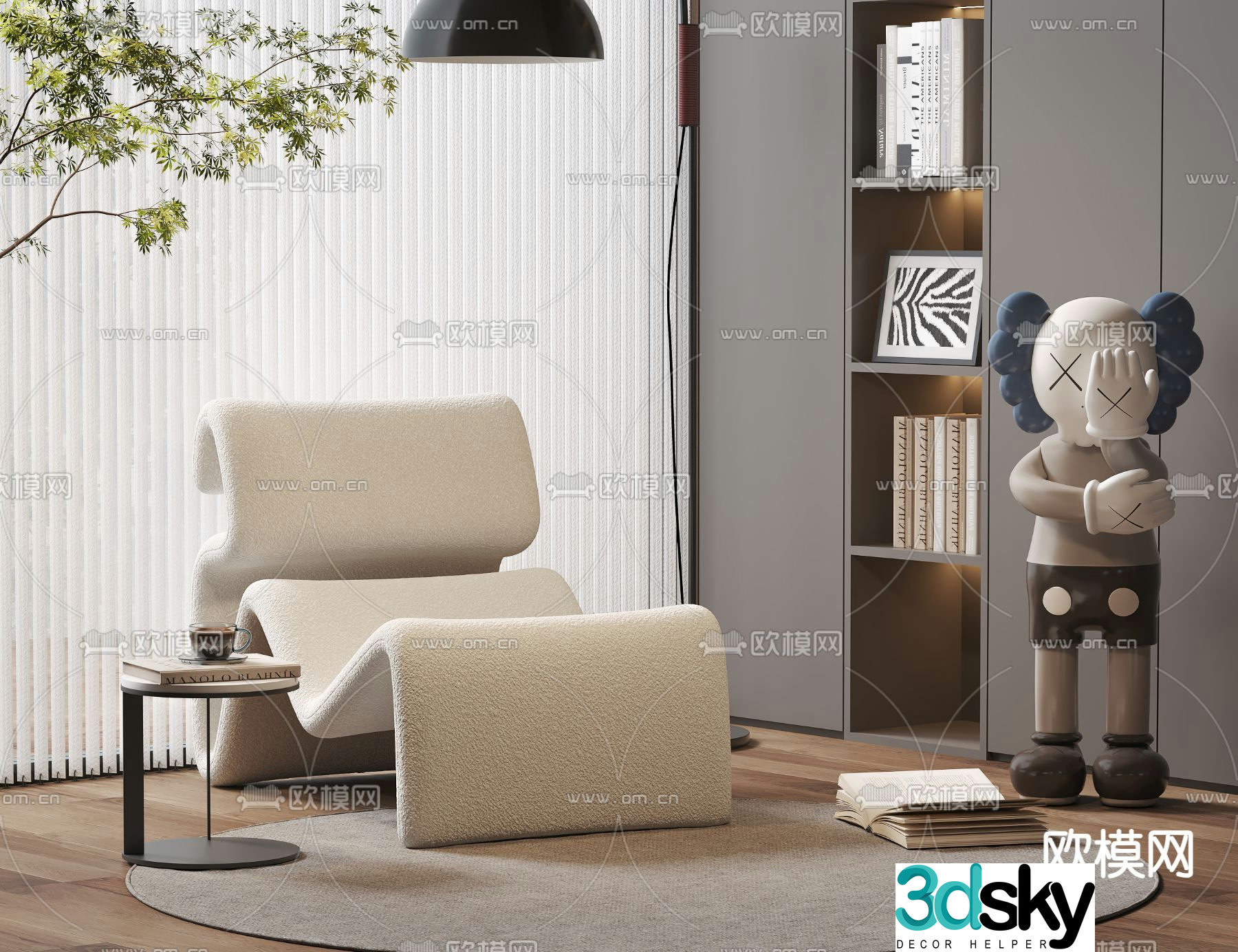 Modern lounge chair lounge chair 3d model