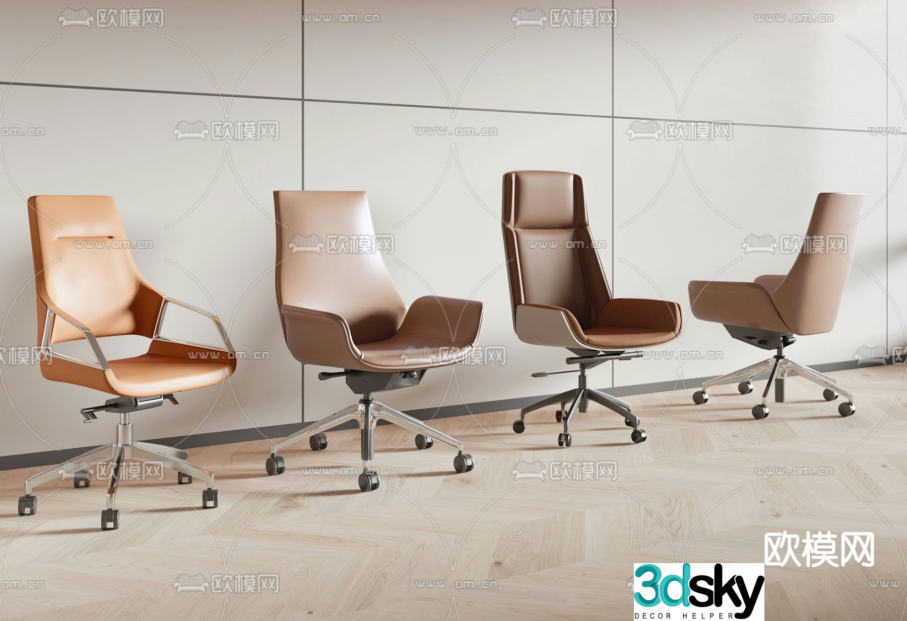 Office chair staff chair conference chair 3d model