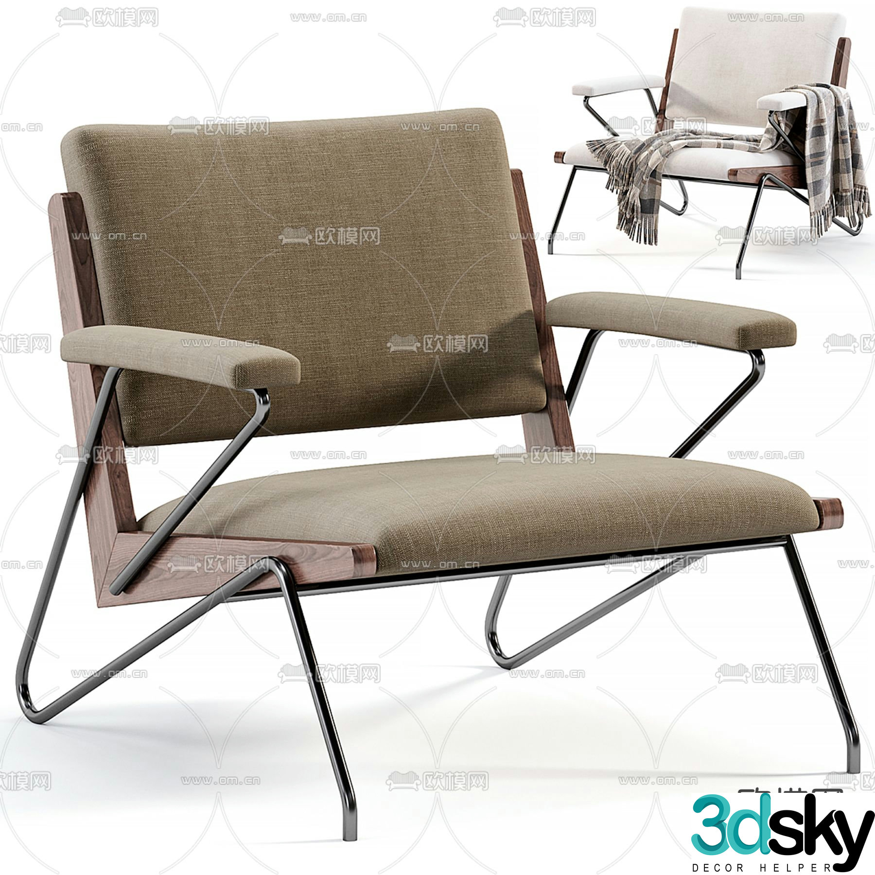 chair leisure chair 3d model