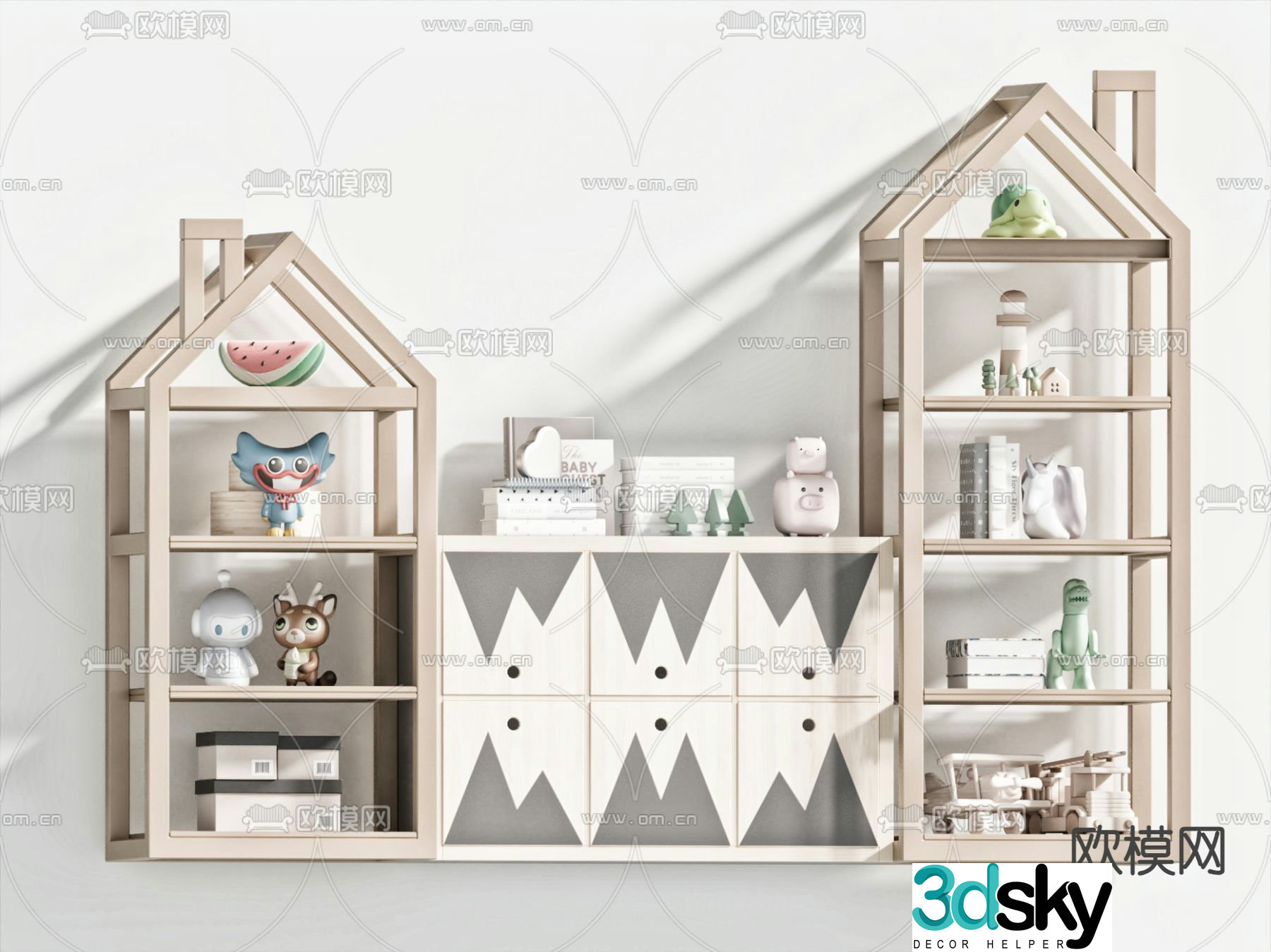 Children’s toy cabinet shelf 3d model