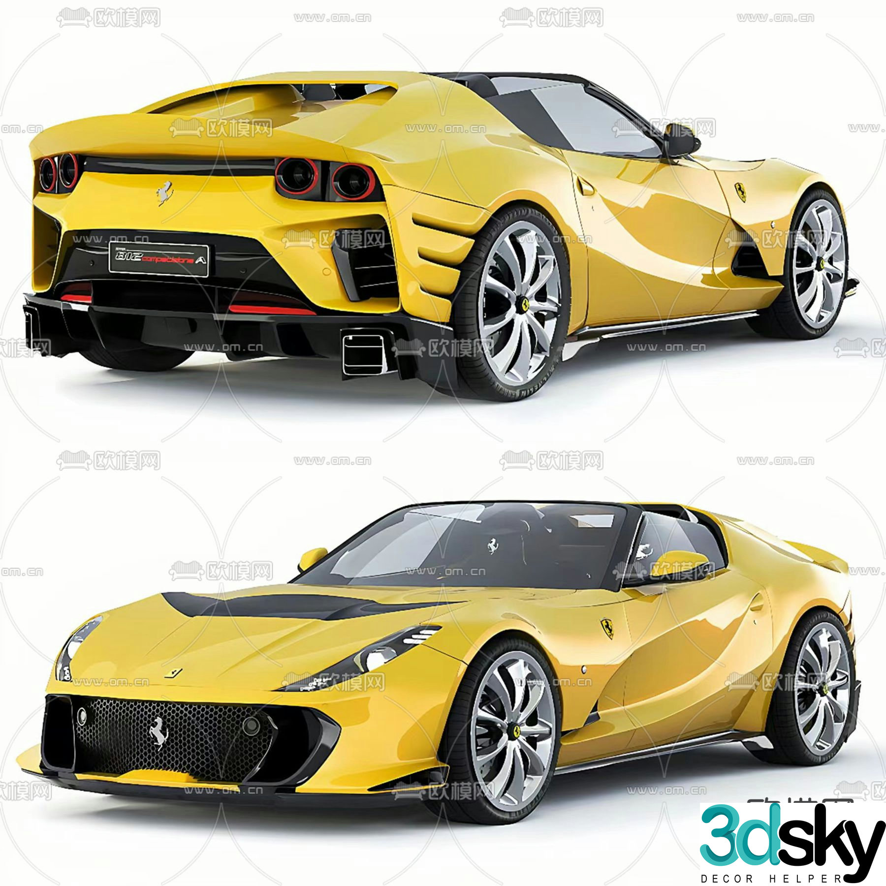 ferrari sports car car 3d model