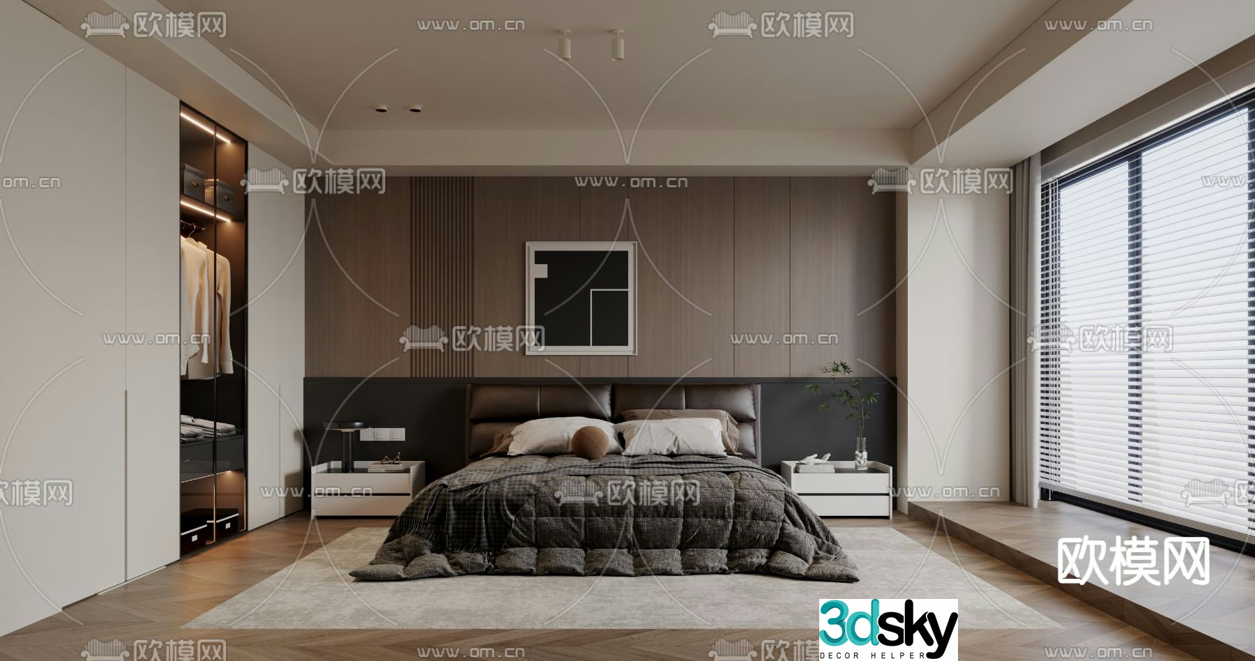 Italian bedroom master bedroom master room 3d model