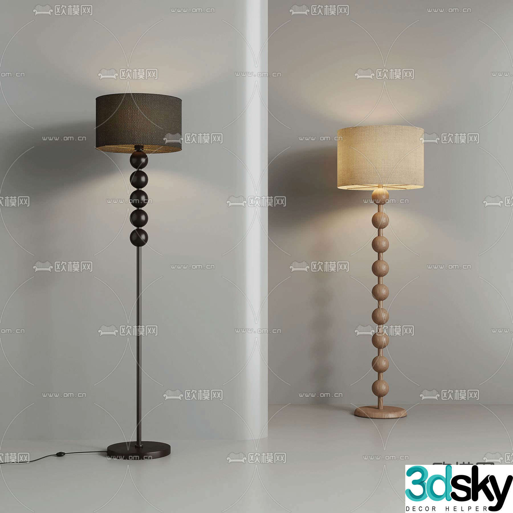 Wai Sad Floor Lamp 3D Model