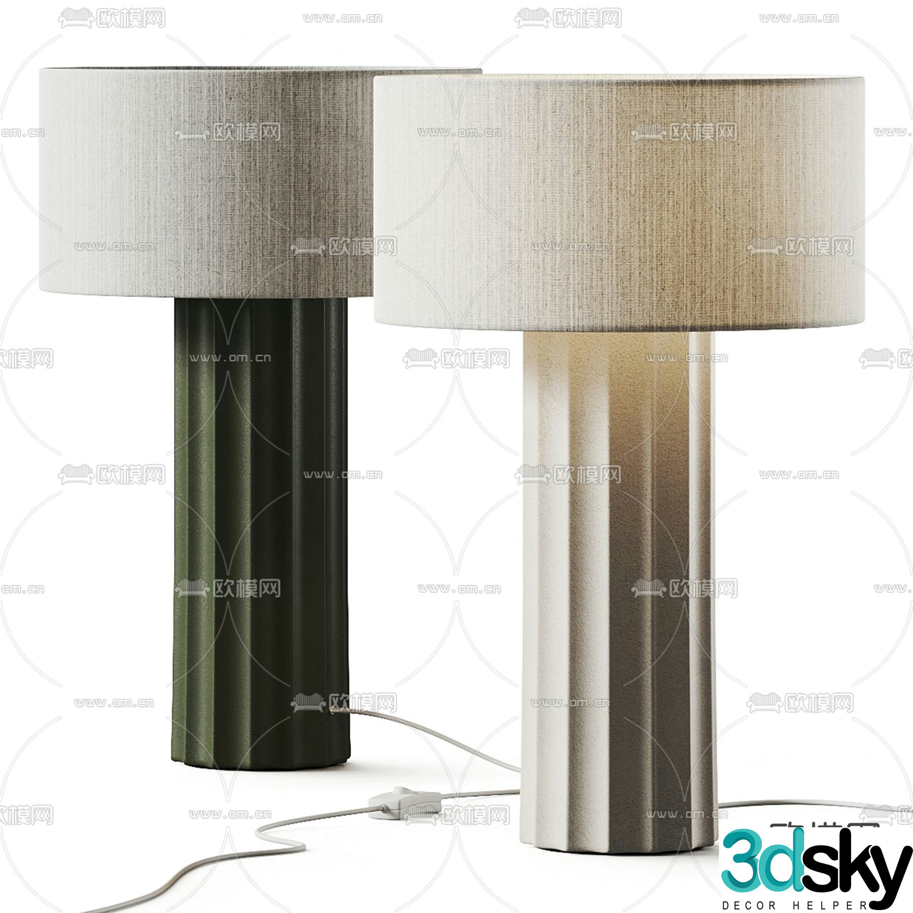 Wasabi desk lamp 3d model