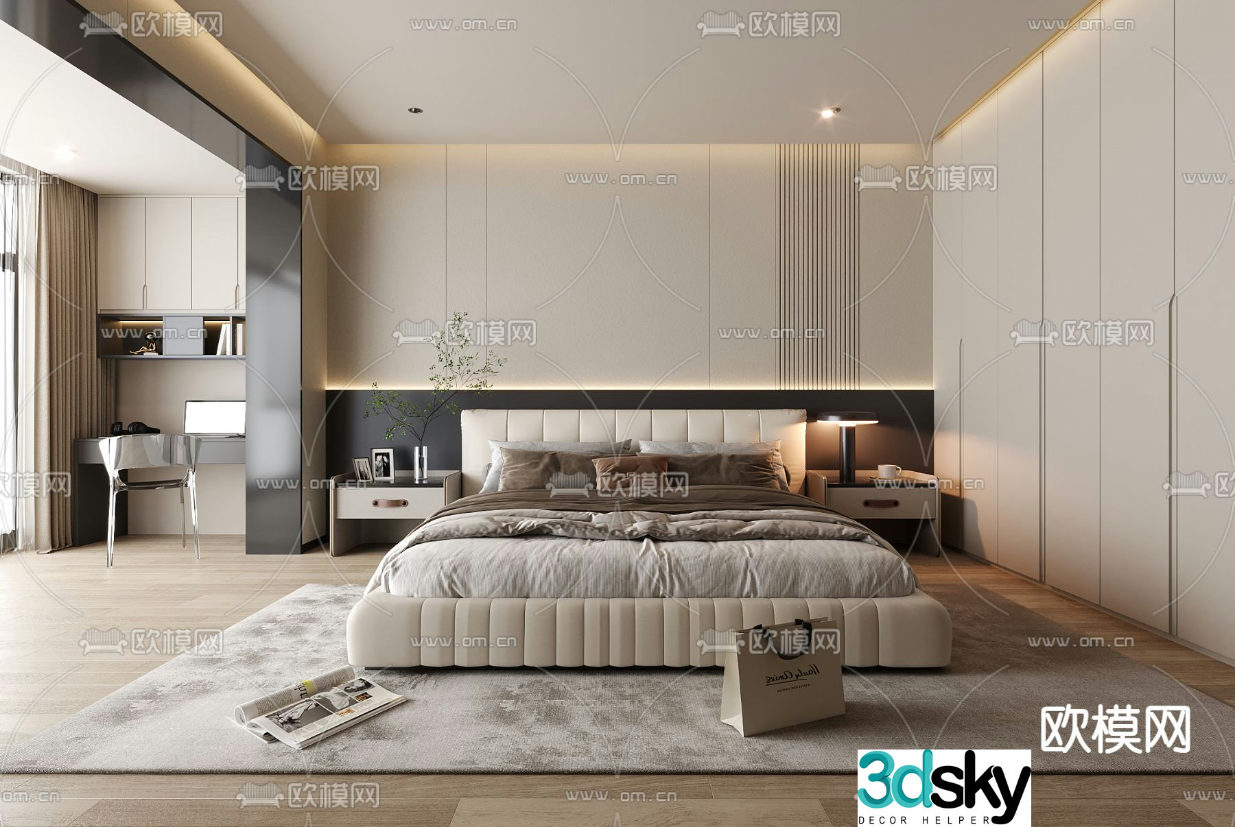 Modern bedroom Master bedroom Master room 3d model