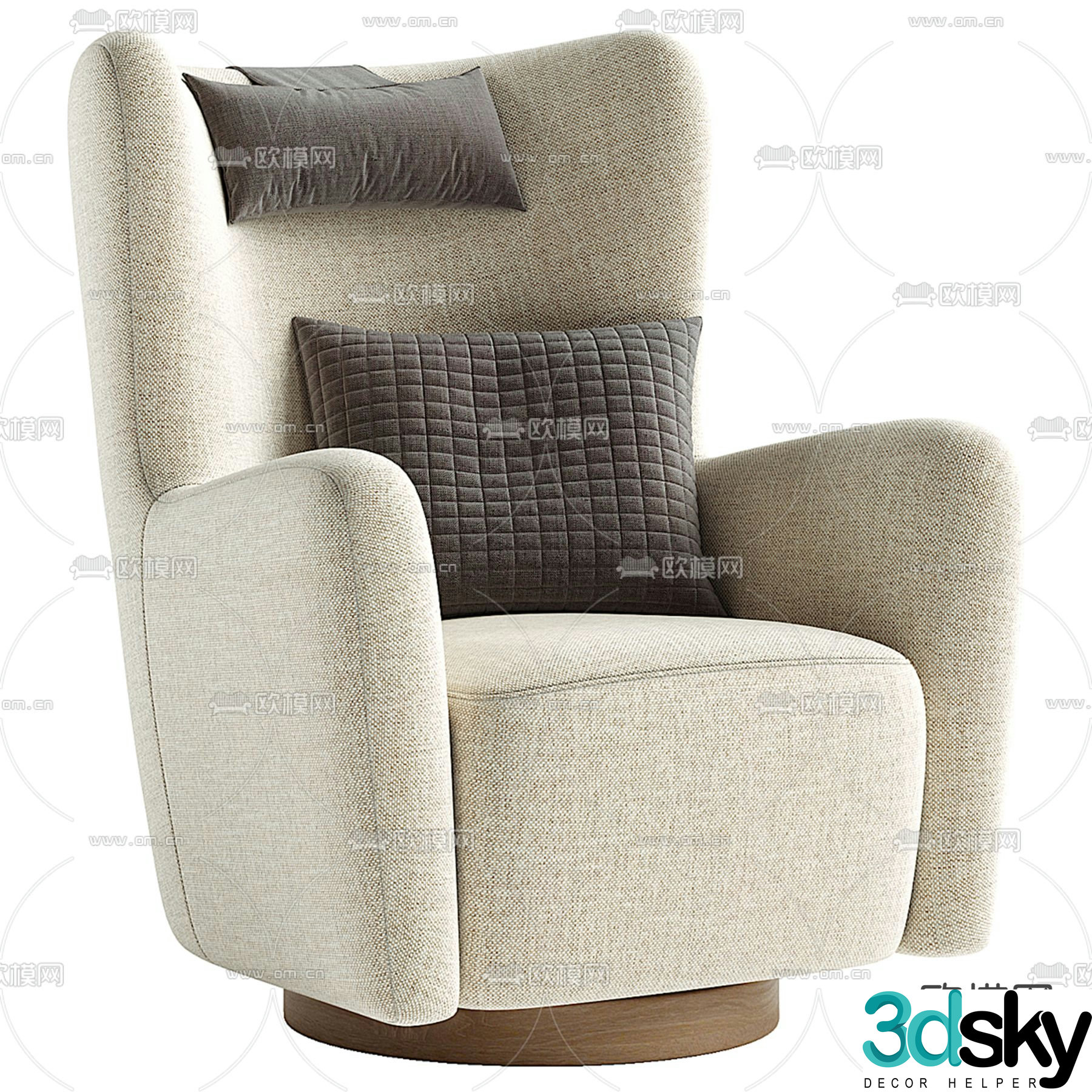 Colette leisure sofa 3d model