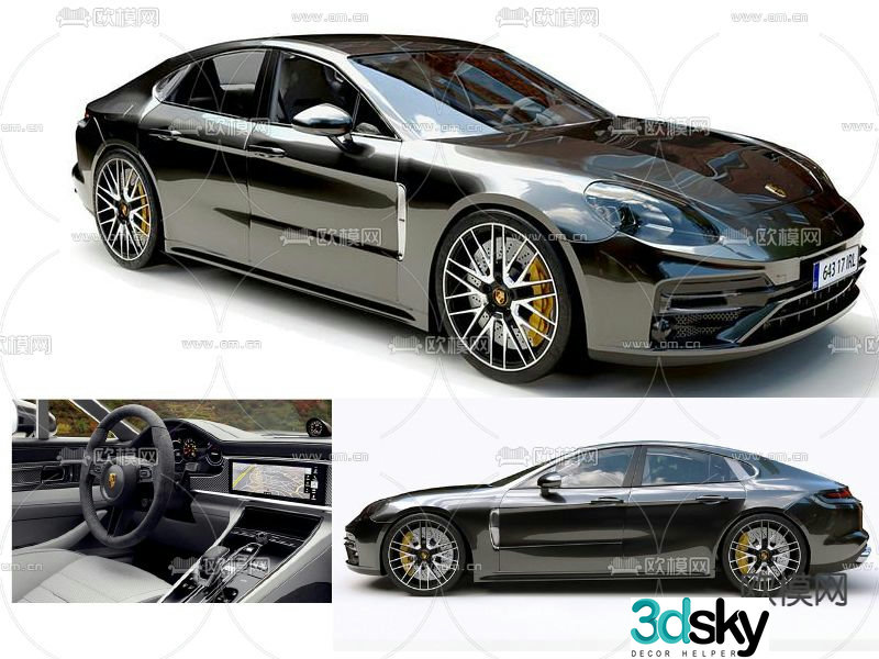 Porsche car Panamera 3d model