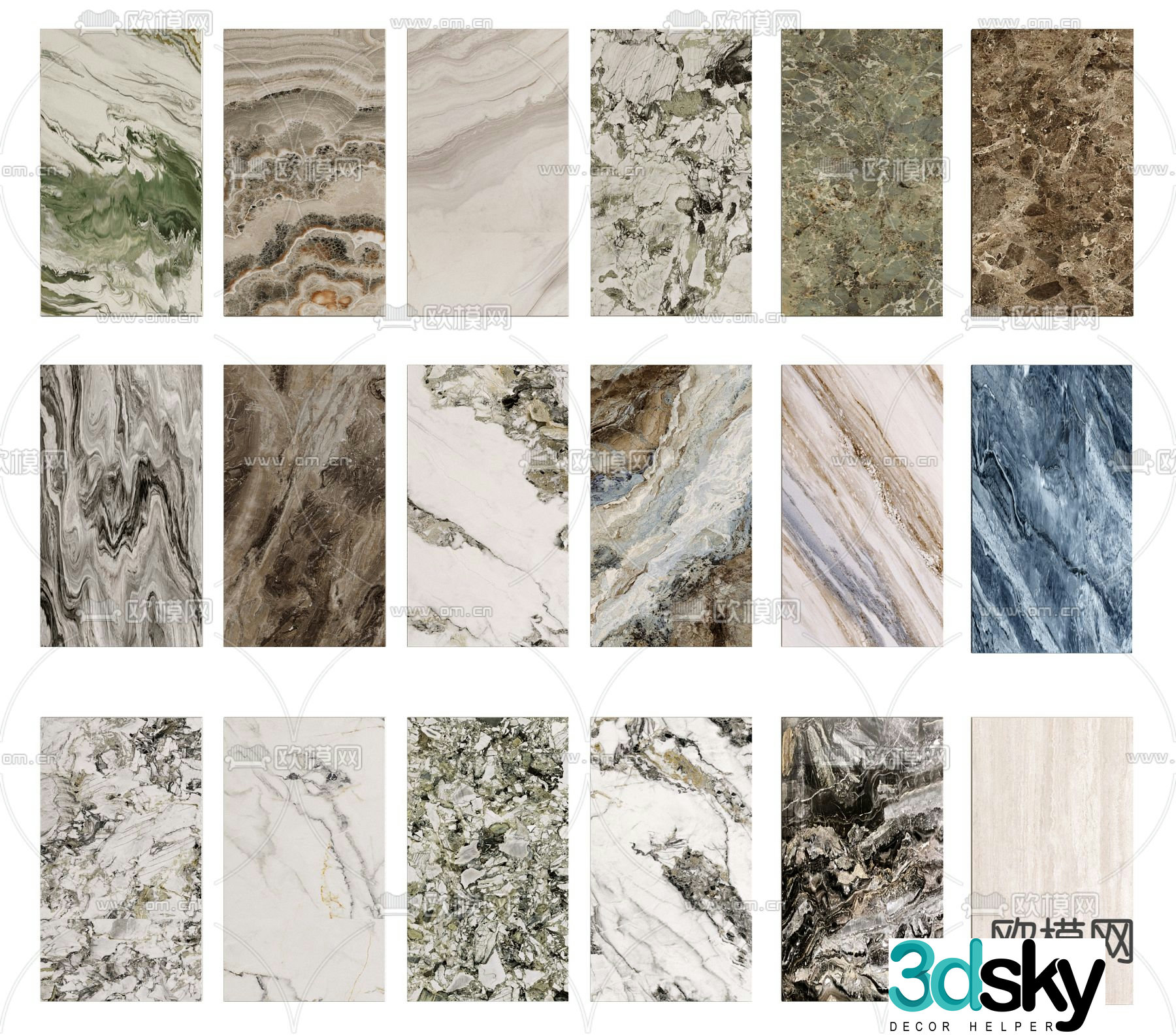 Marble Stone Decoration Stone Slab Ceramic Tile 3D Model