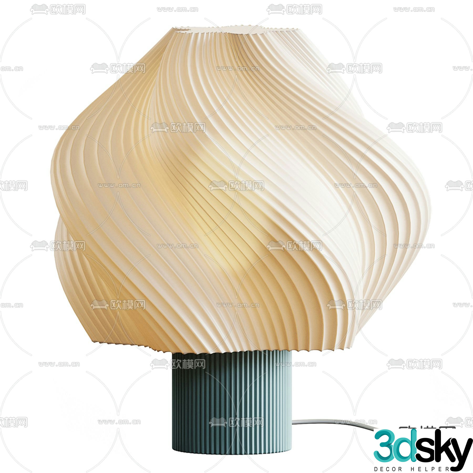 Ice cream table lamp 3d model