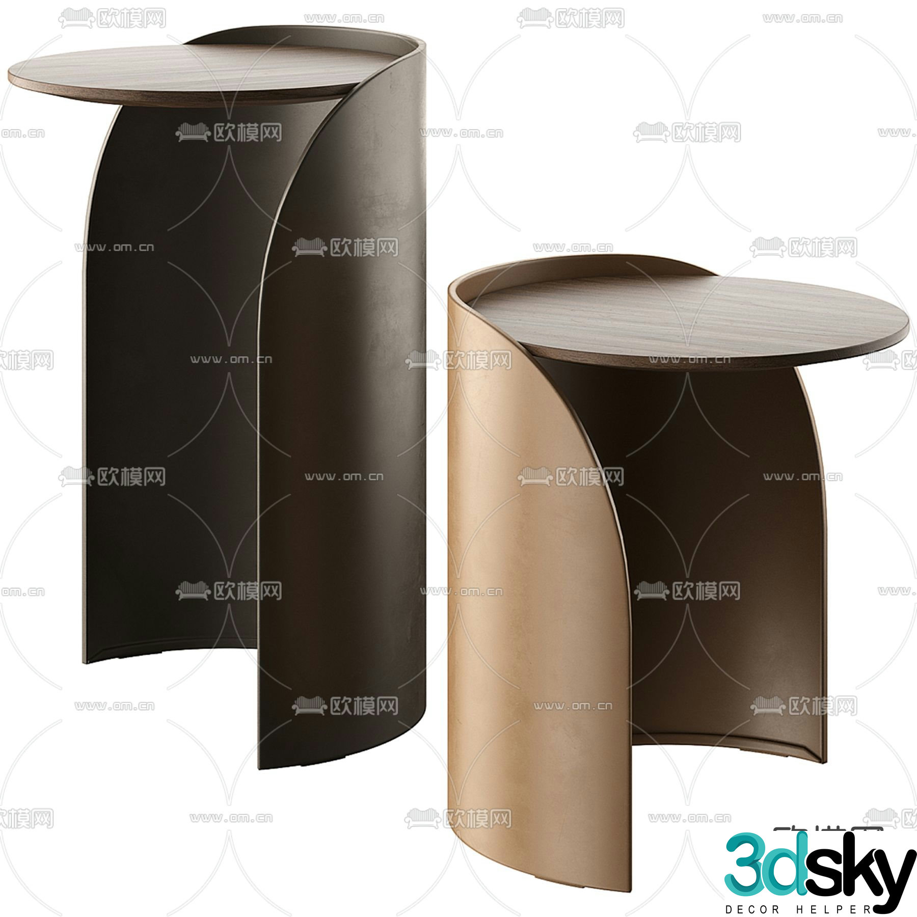 Round table side table corner table table table 3D model