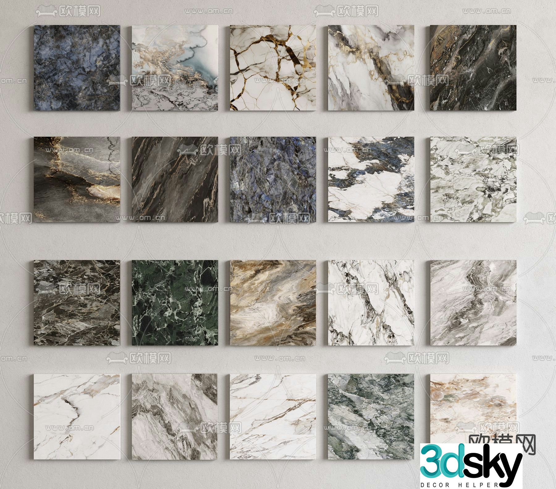 Marble Stone Decoration Stone Slab Ceramic Tile 3D Model