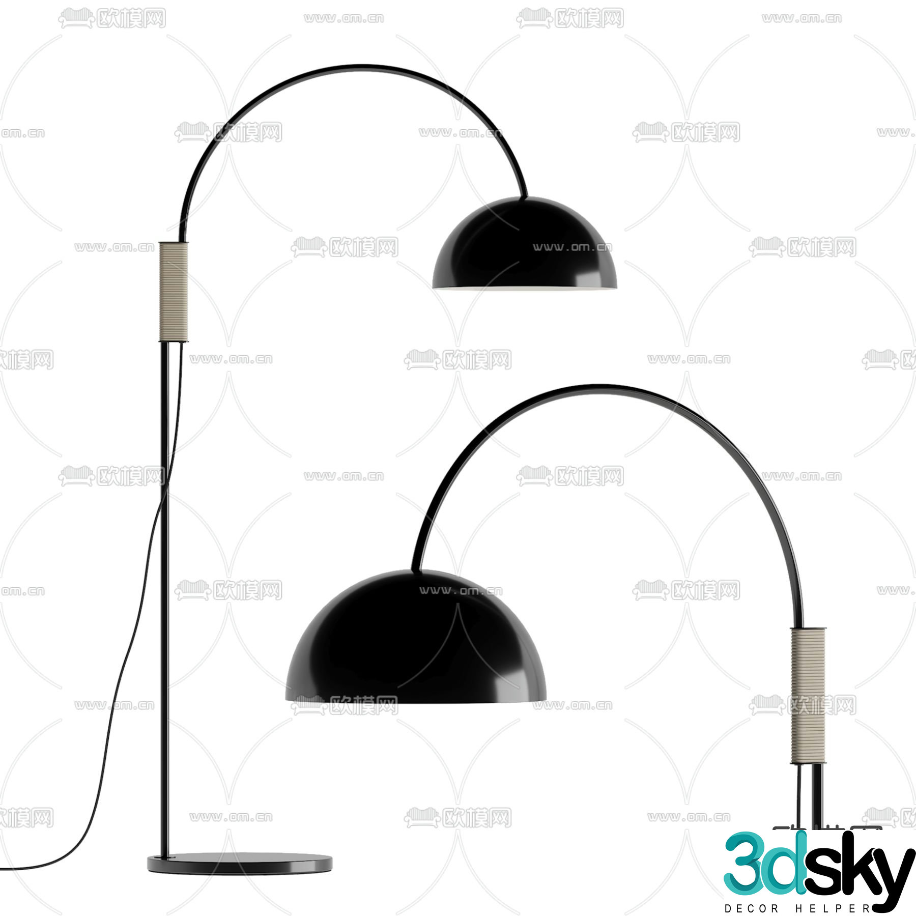 Modern floor lamp Fishing lamp 3d model
