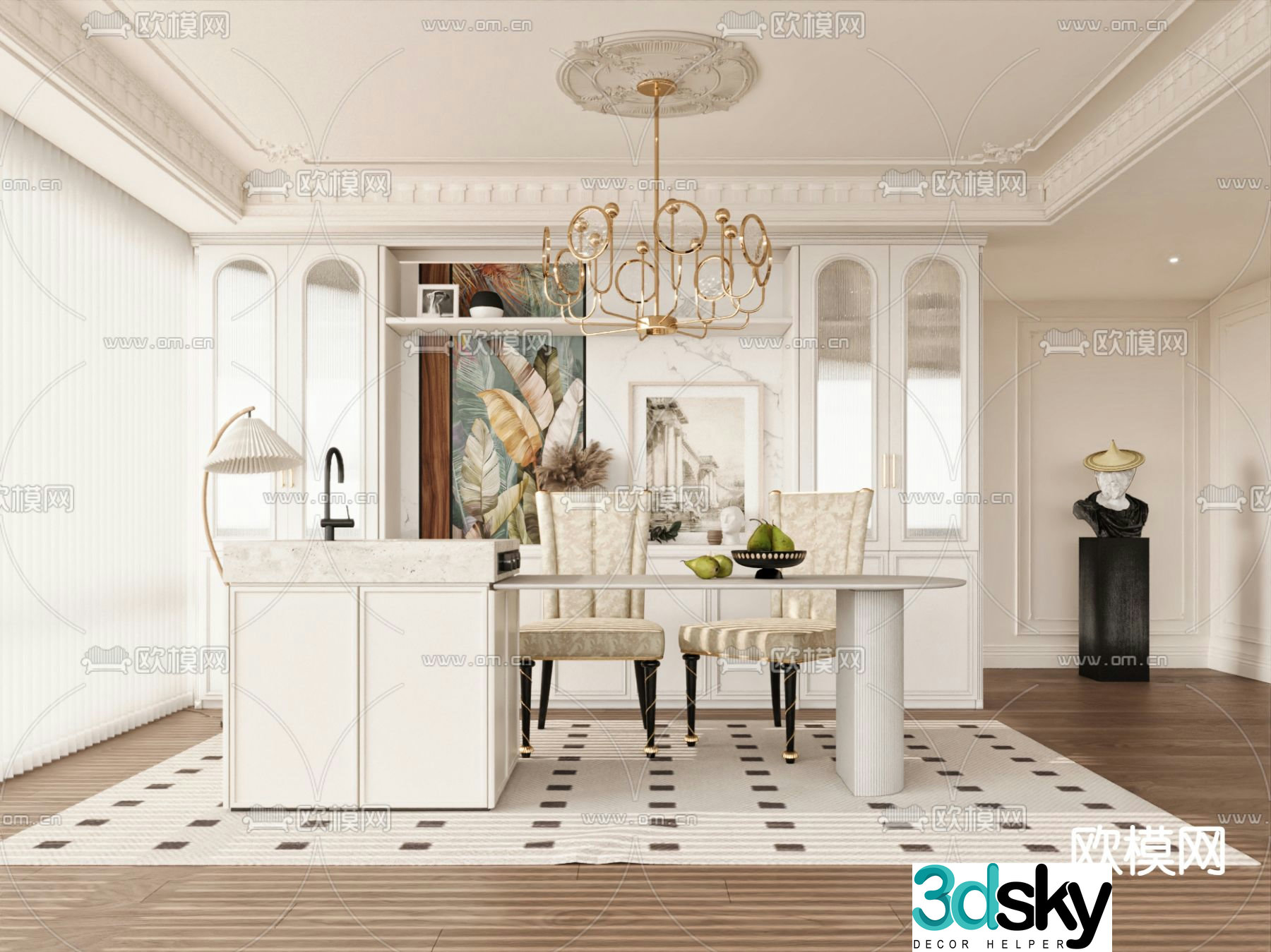 Creamy restaurant 3d model