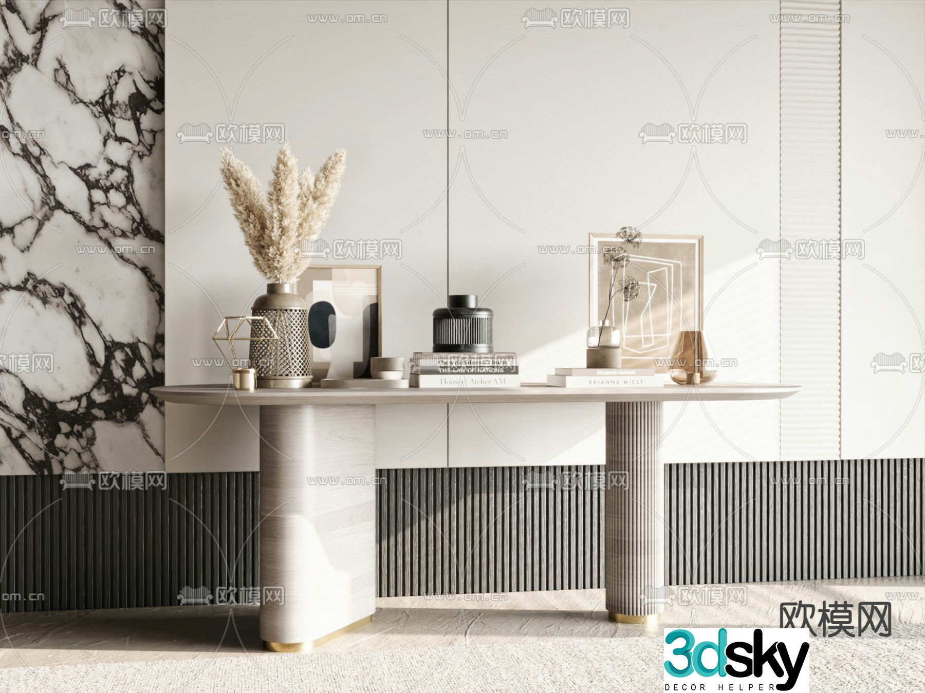 Modern entryway cabinet 3D model