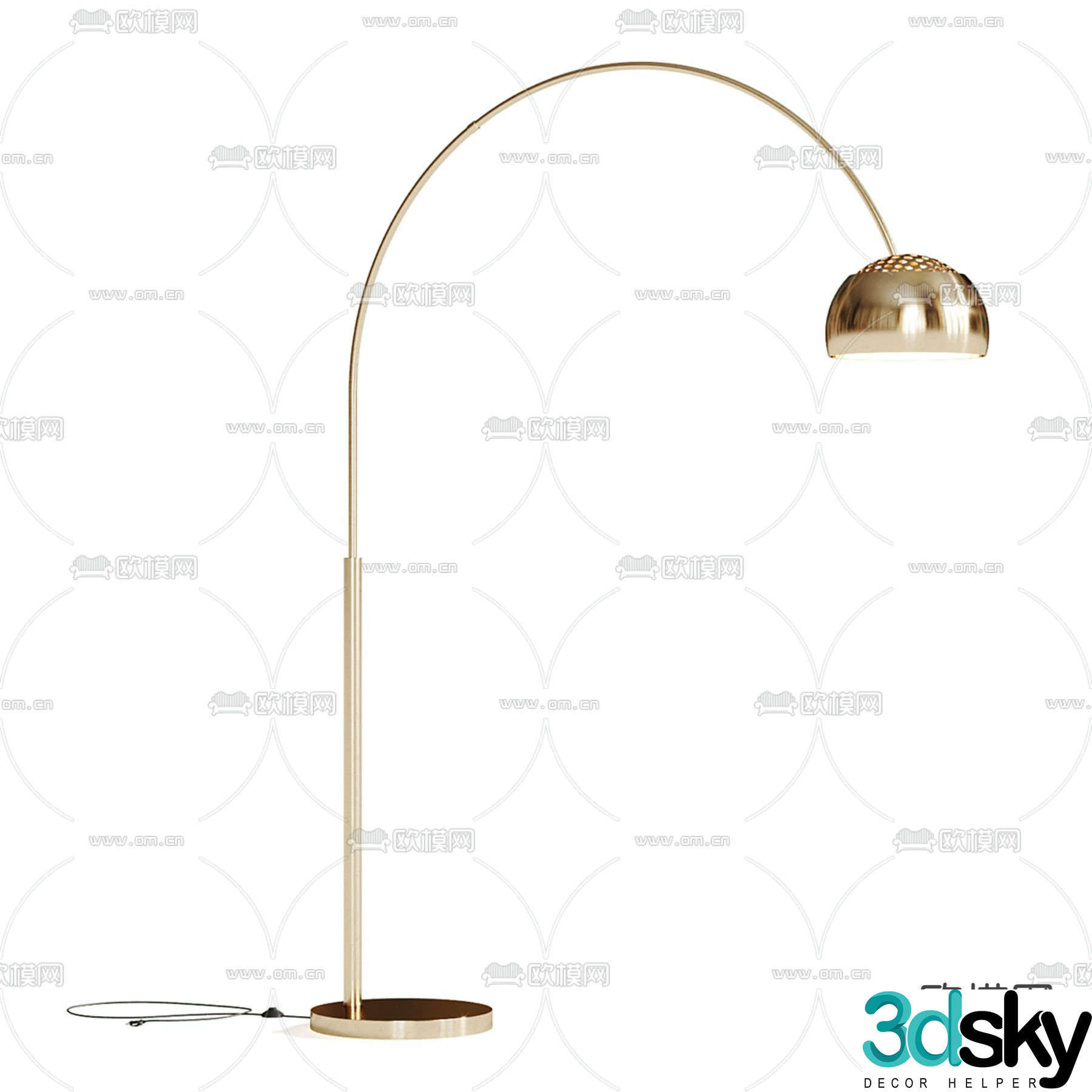 Flos Arco Light light luxury floor lamp 3d model