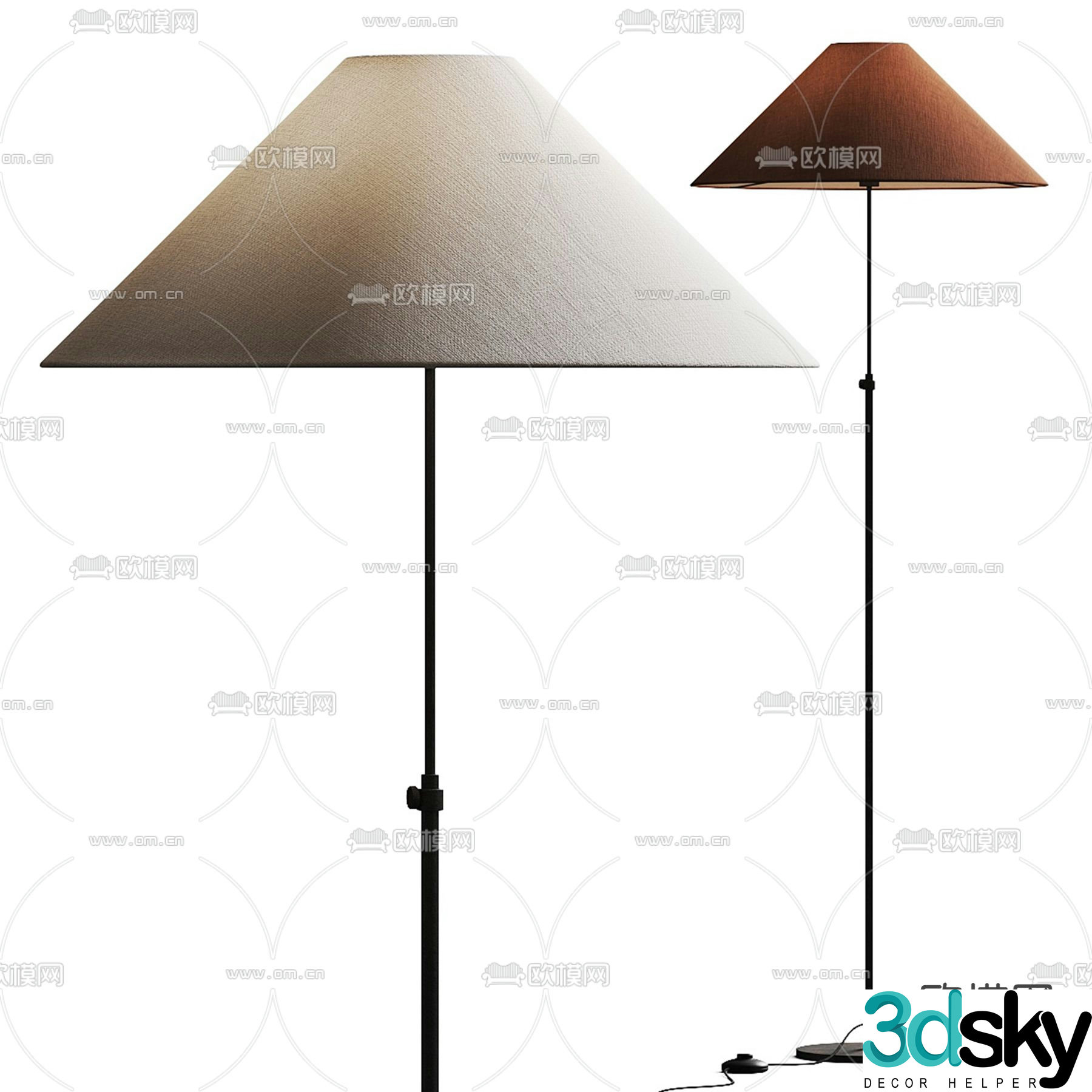 Zara Home floor lamp 3d model