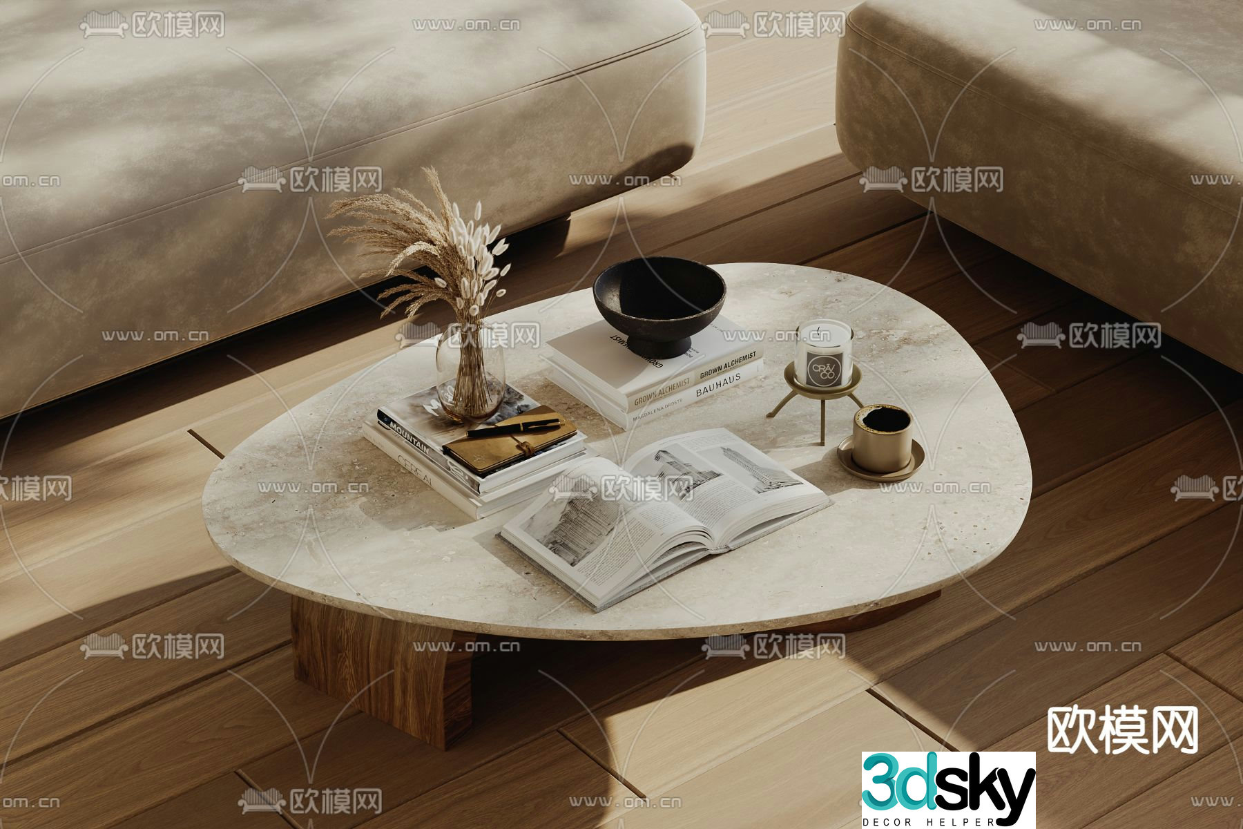 Wabi-sabi coffee table 3d model