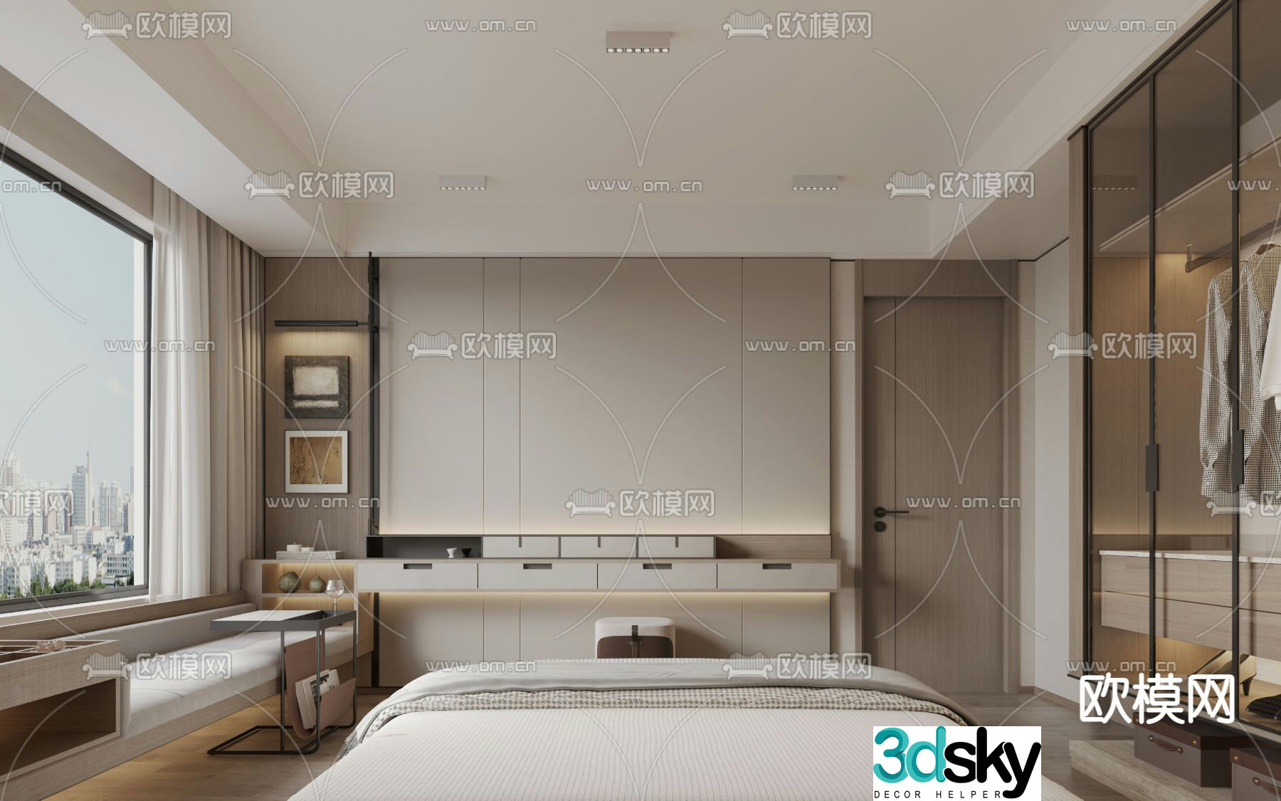 Modern bedroom Master bedroom Master room 3d model
