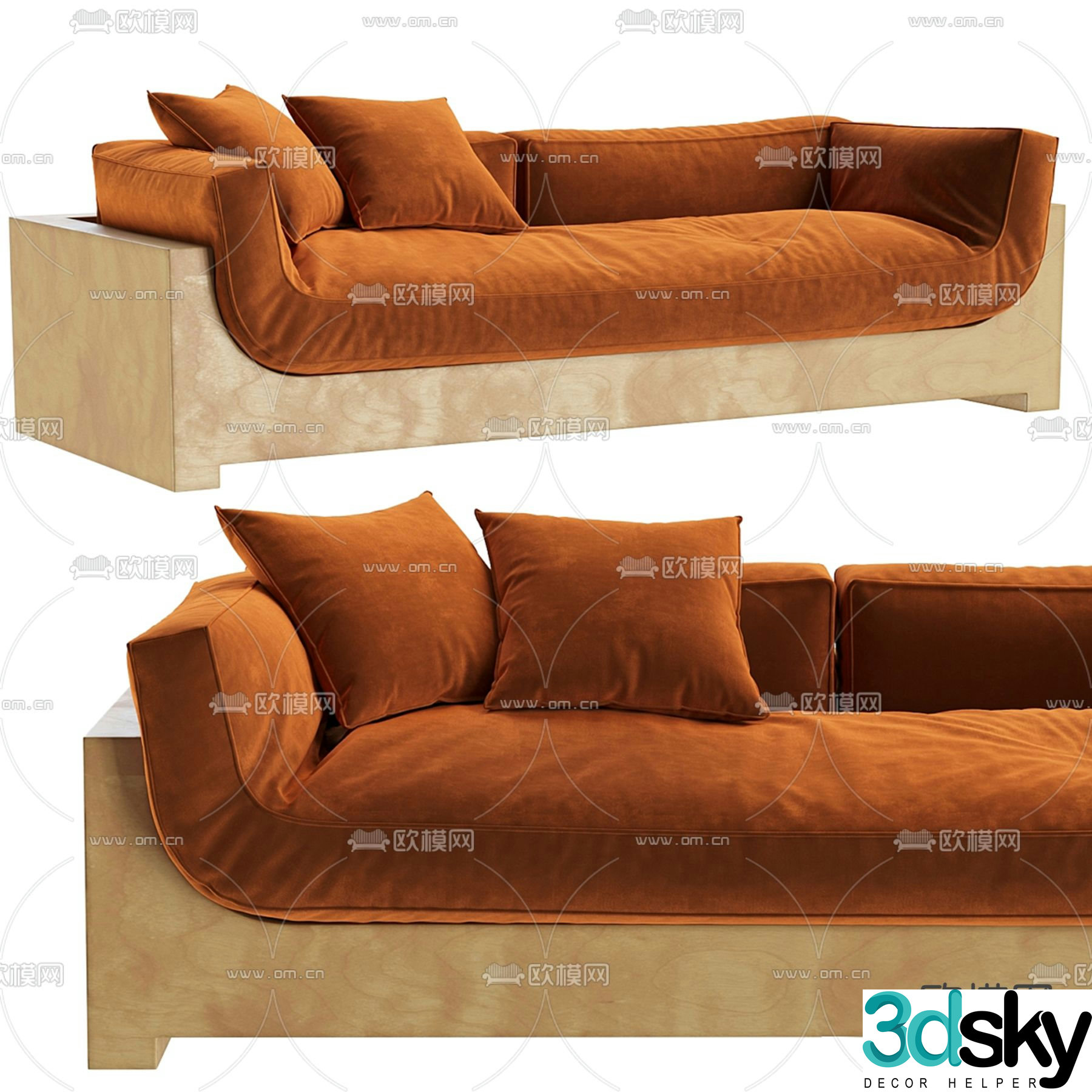 FRANCK loveseat 3d model