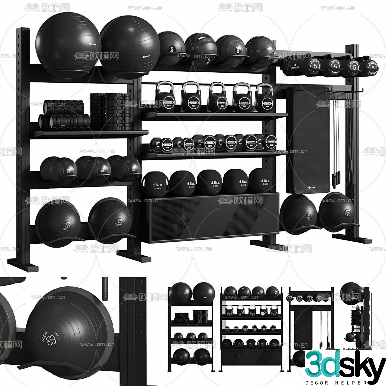 Fitness equipment ball equipment 3d model