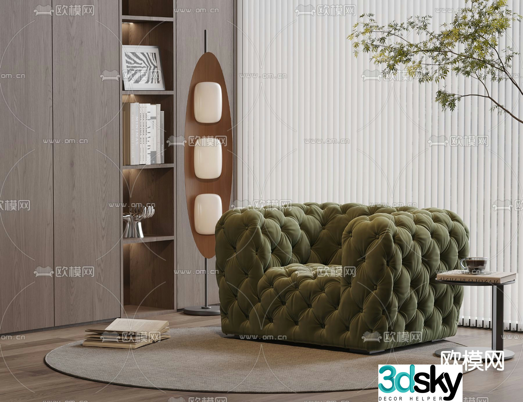 Single sofa leisure sofa 3d model