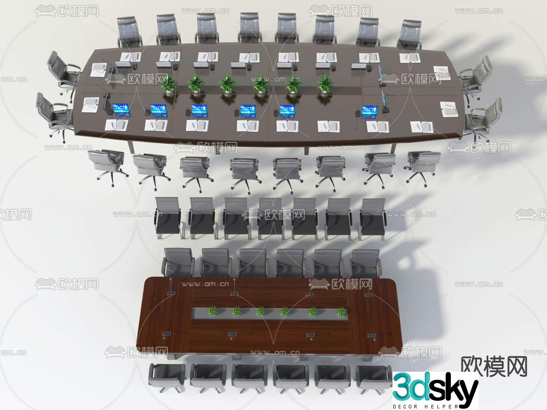 Modern conference table conference table 3d model