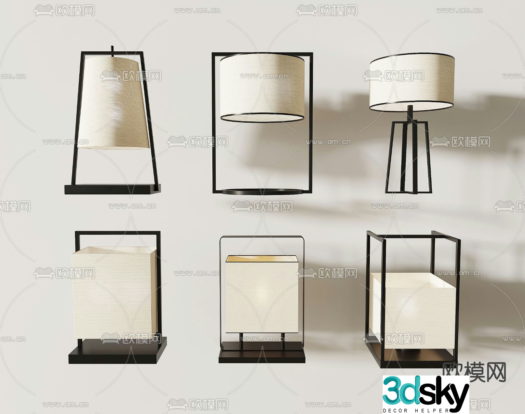 New Chinese desk lamp 3D model