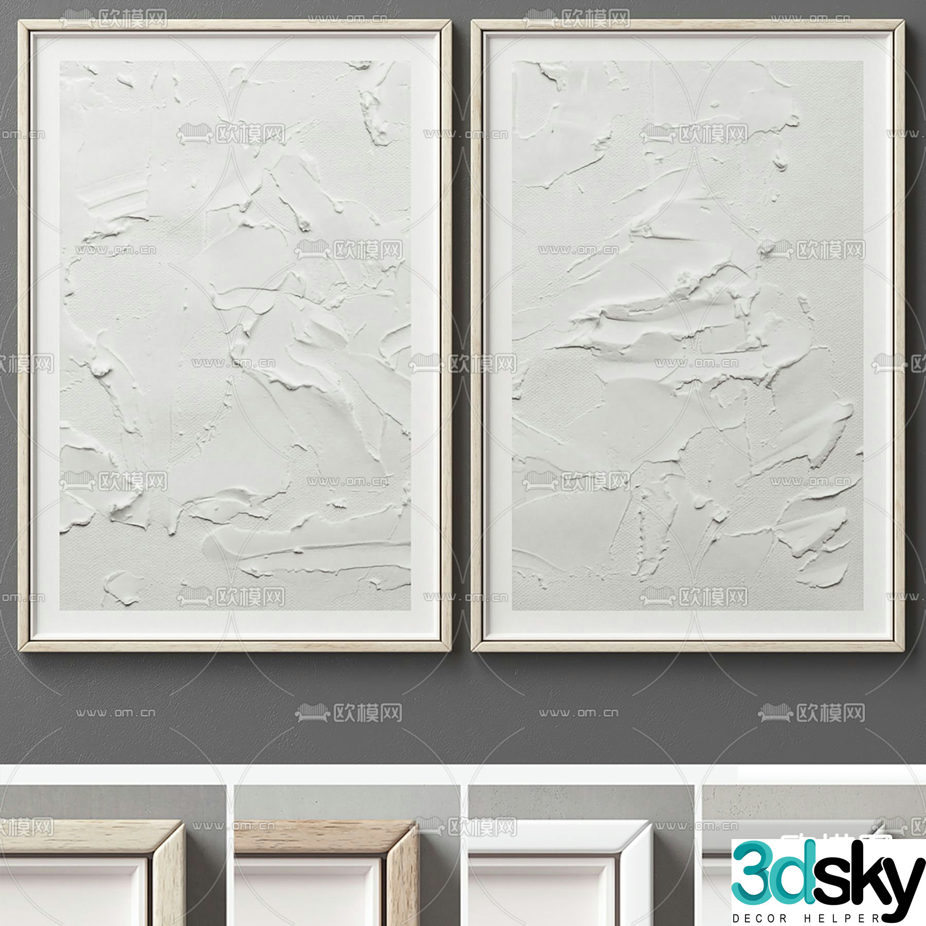 Texture painting Art painting Decorative painting 3d model