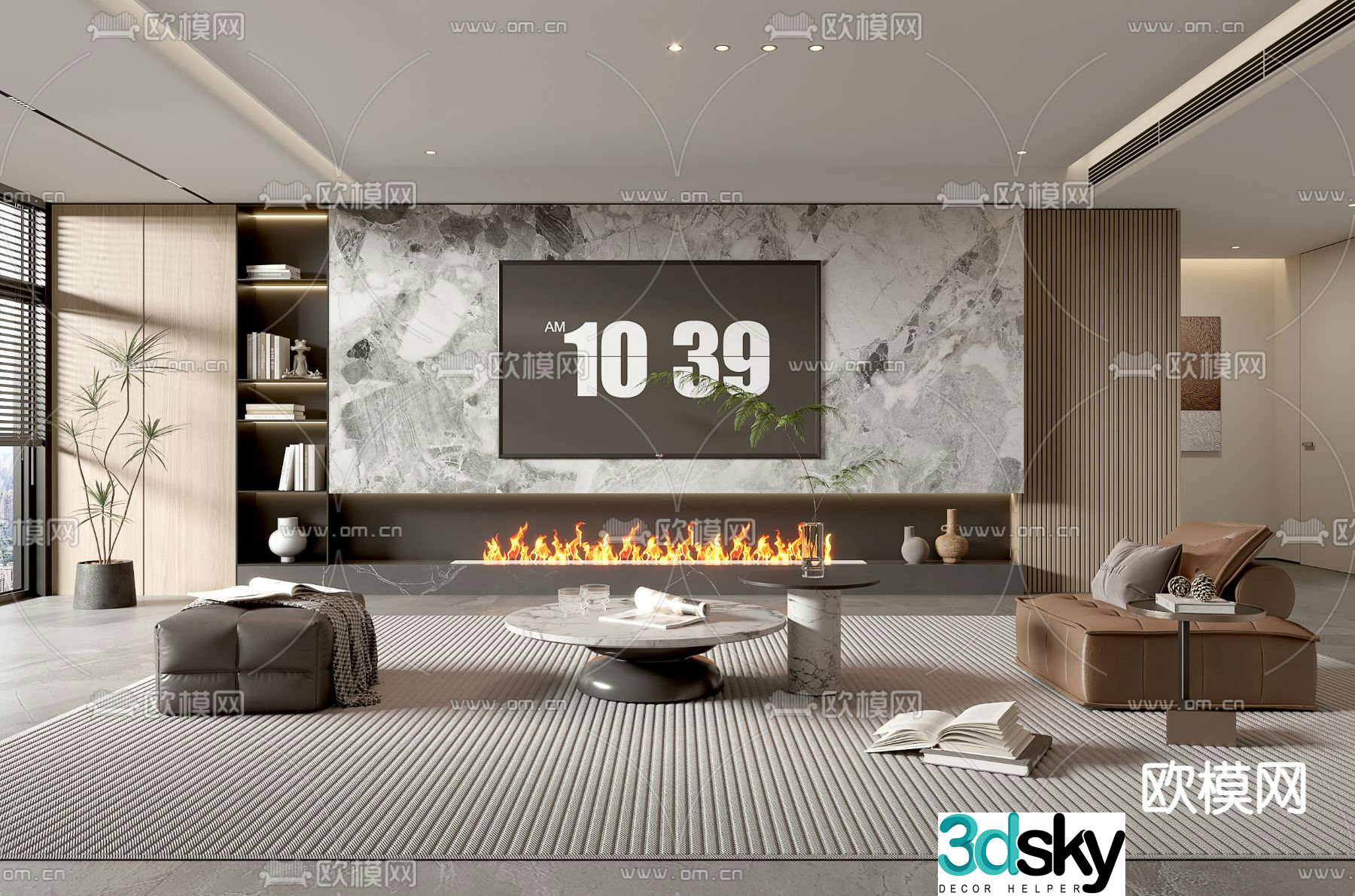 Modern living room 3d model
