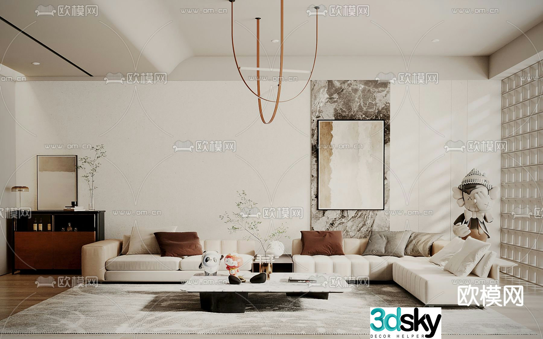 Modern living room 3d model