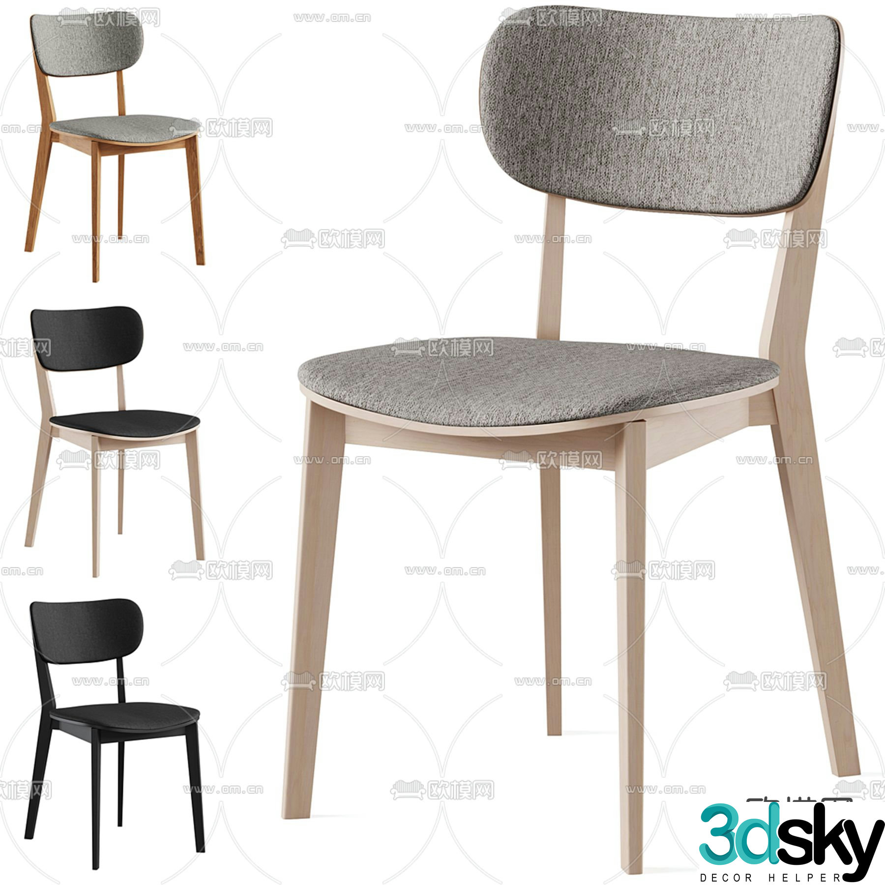 chair dining chair 3d model
