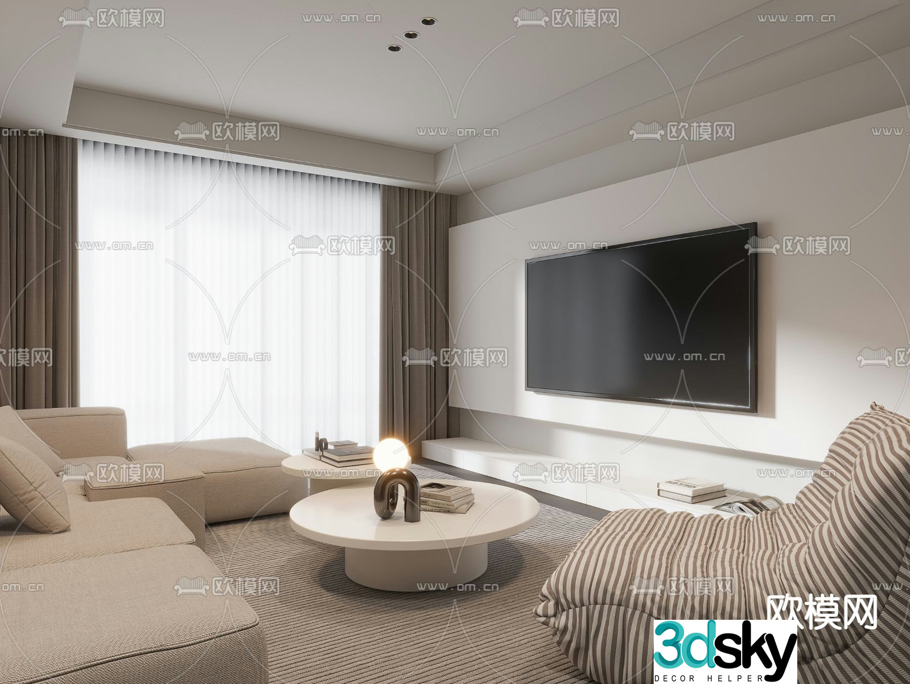 Modern living room 3d model
