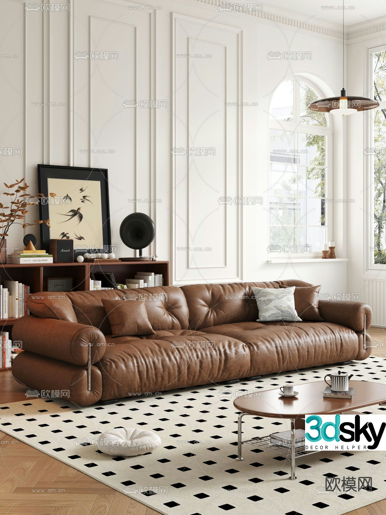 Medieval style sofa double sofa 3d model