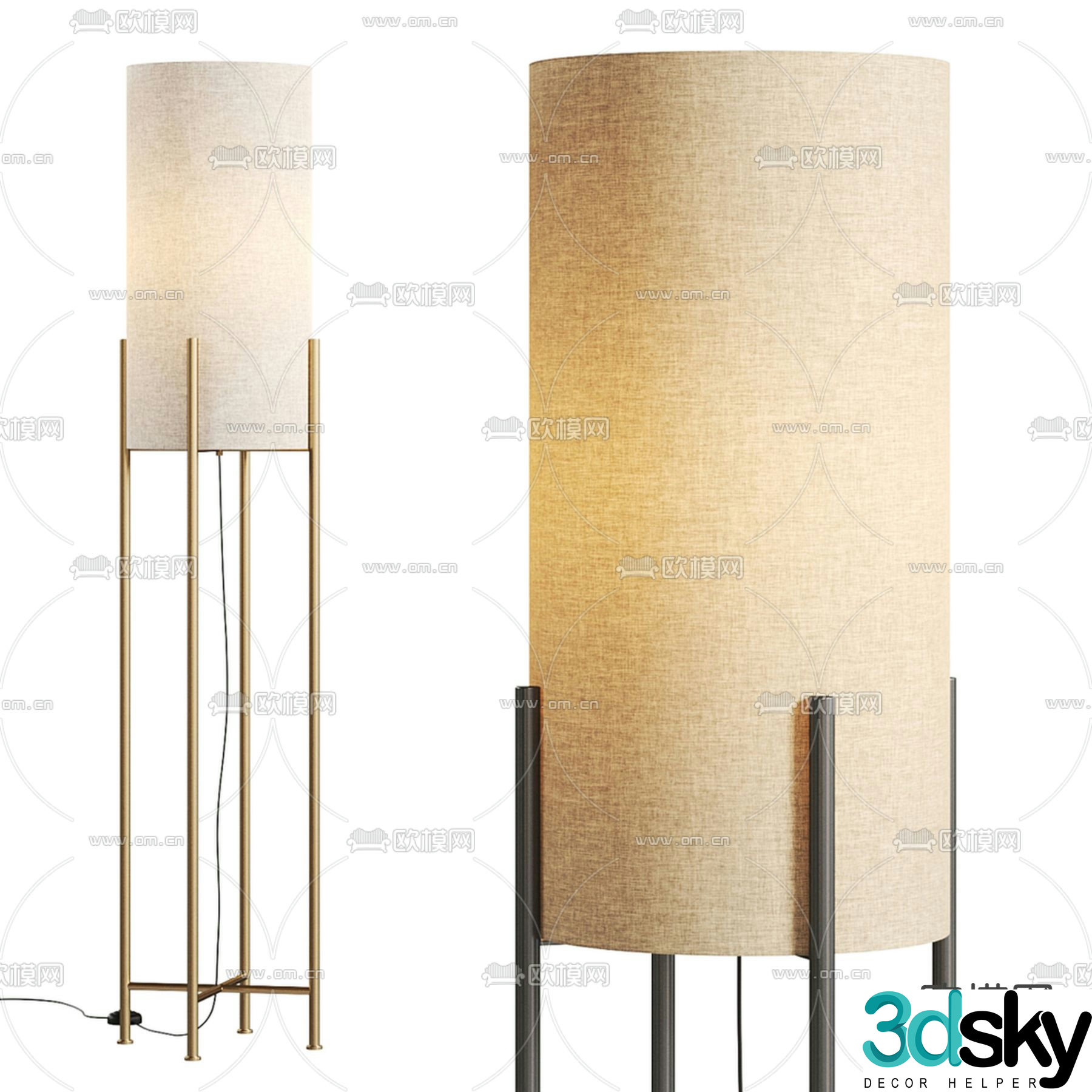 Wai Sad Floor Lamp 3D Model