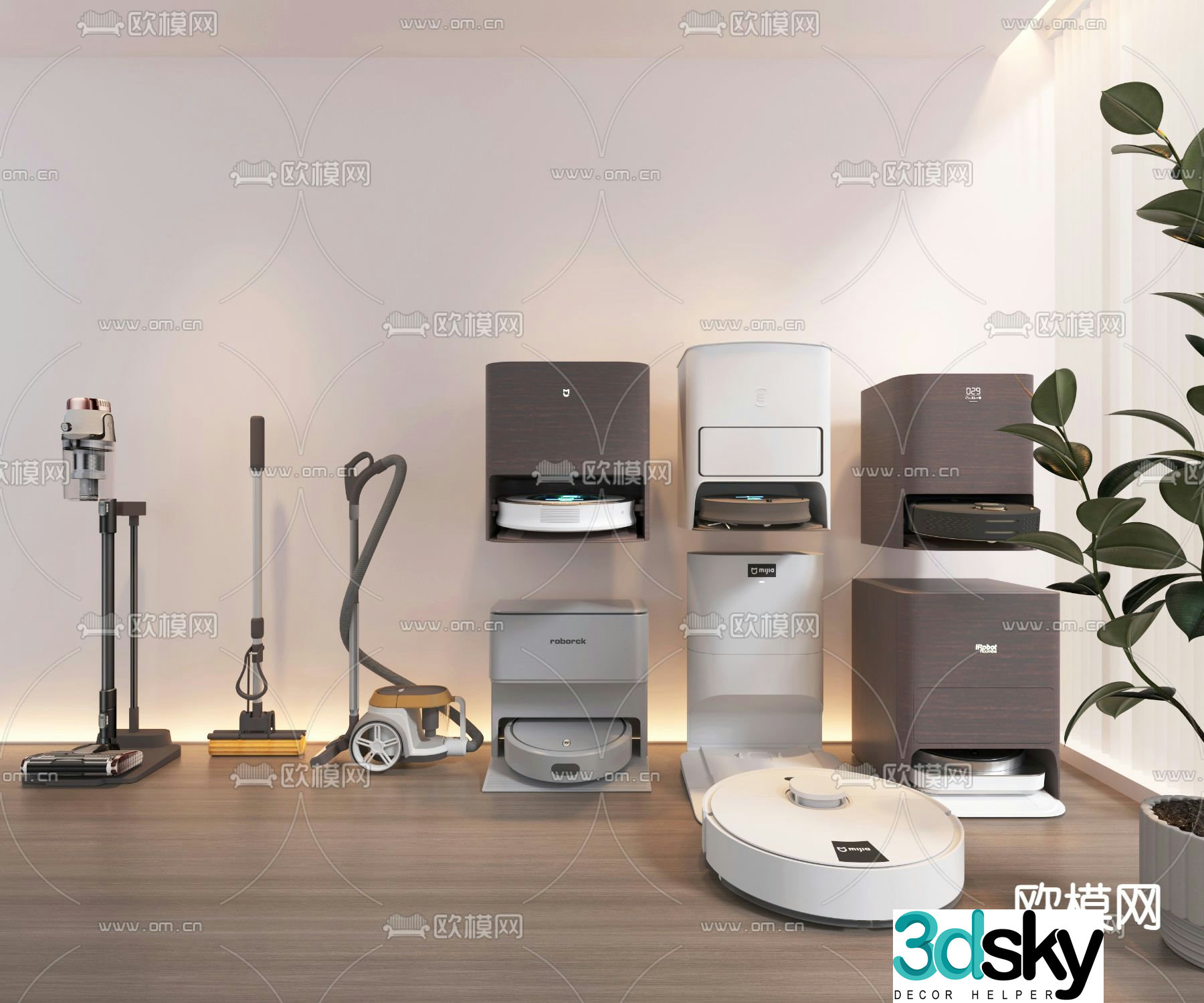 Sweeping robot floor washing machine 3d model