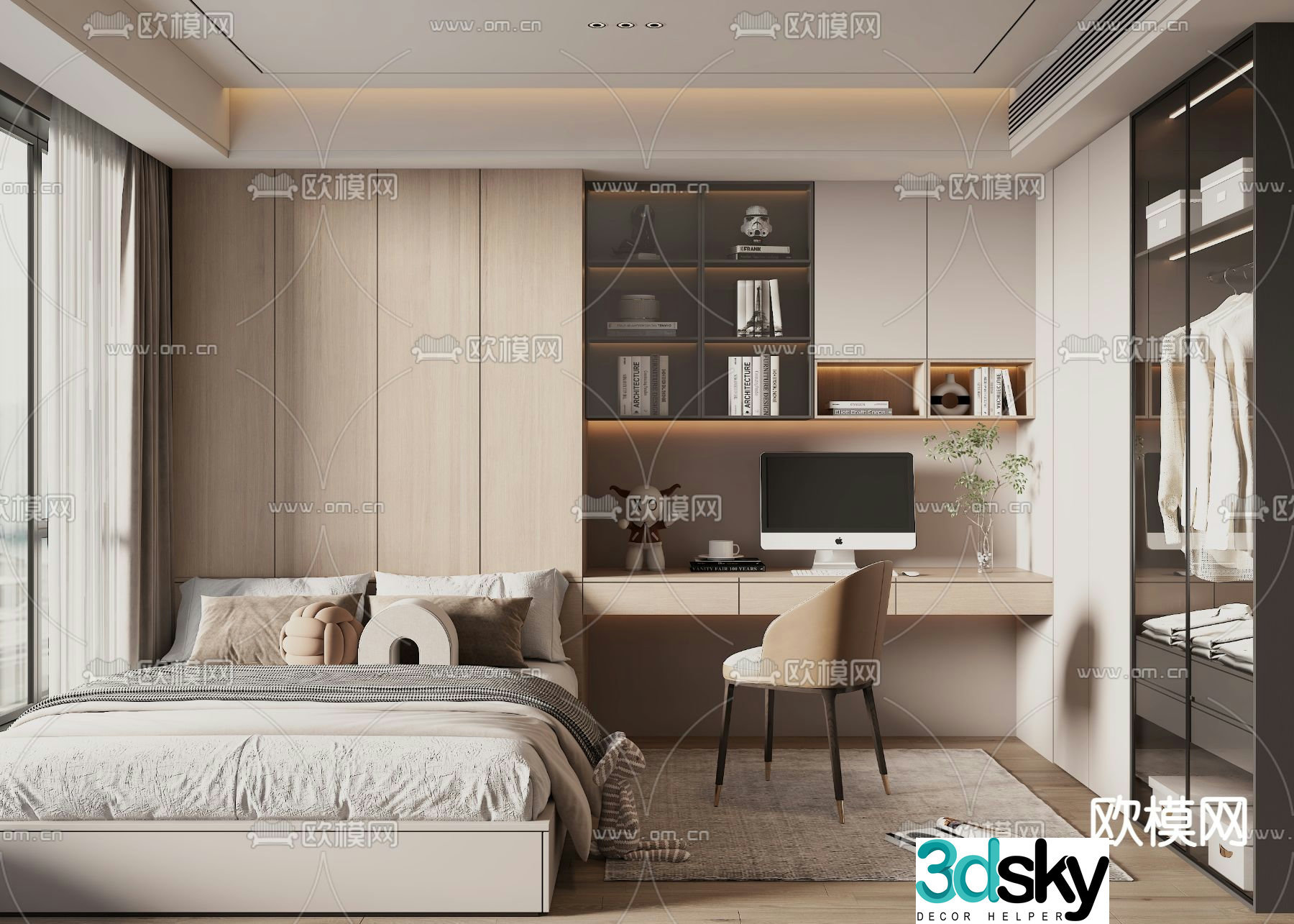 Tatami bedroom second bedroom 3D model