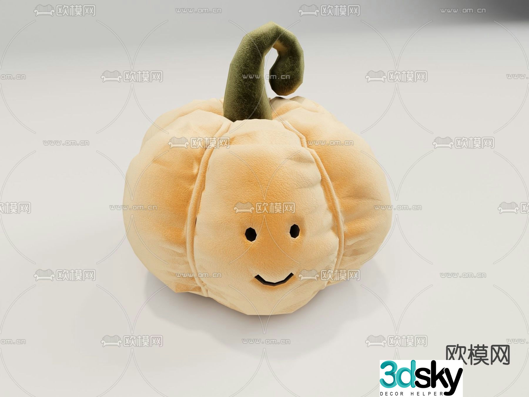 pumpkin doll doll pillow 3d model