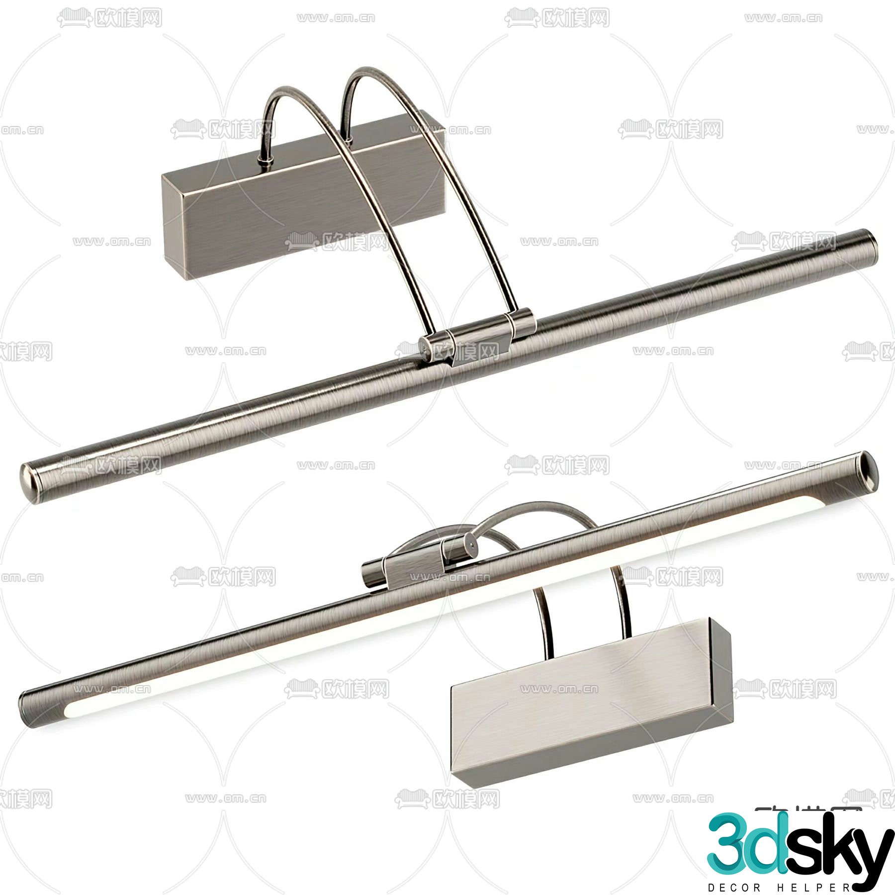 Wall lamp mirror headlight 3d model