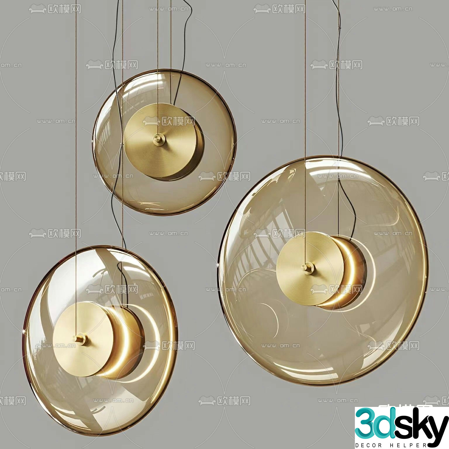 Venicem Zen light luxury chandelier glass chandelier 3d model
