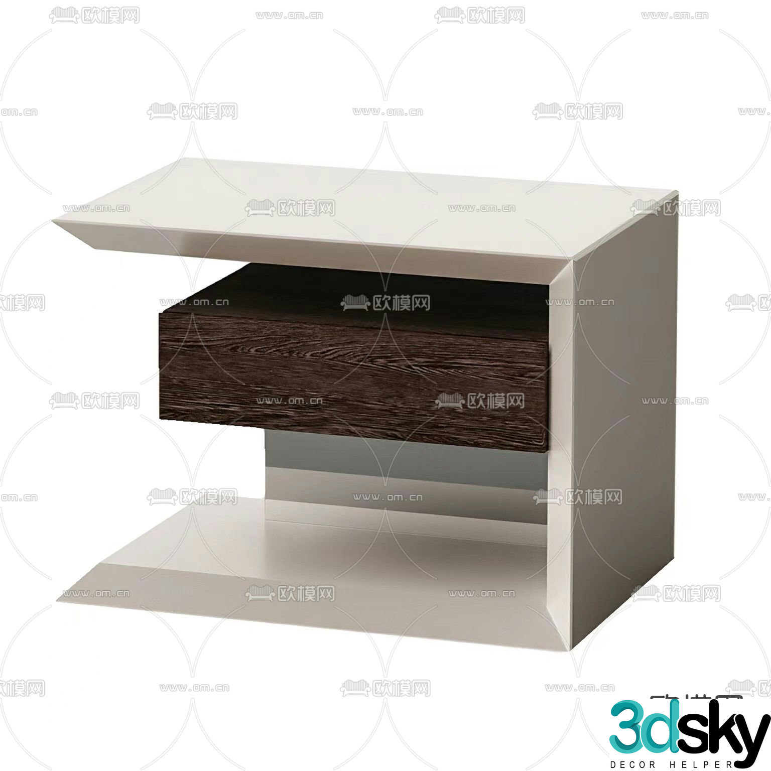 Modern bedside table 3d model