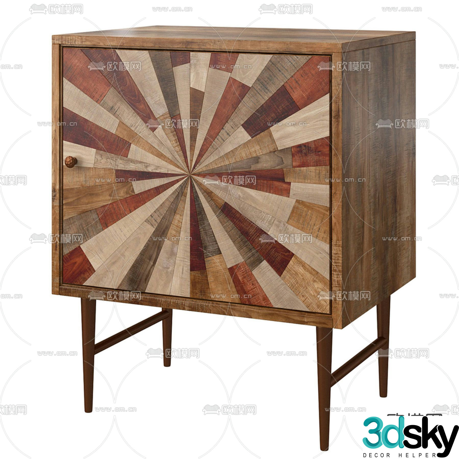wabi-sabi bedside table 3d model