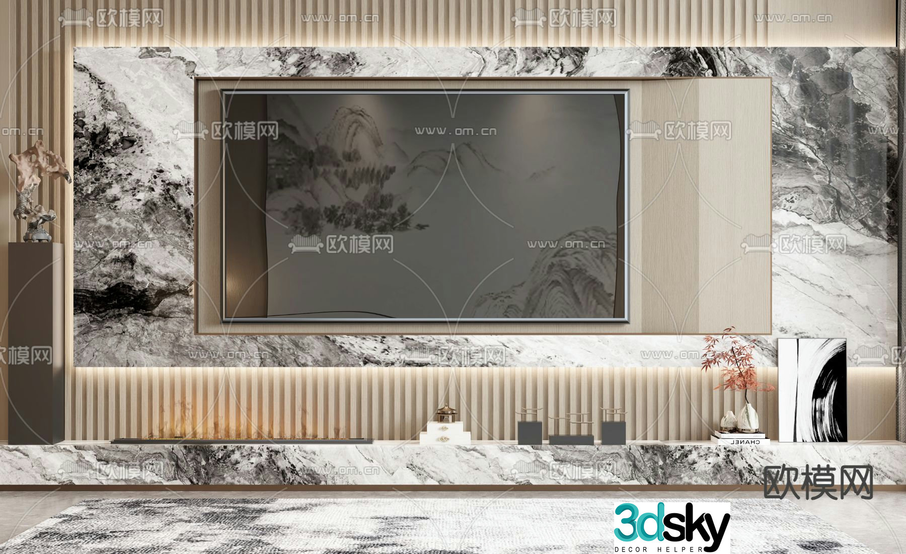 TV background 3d model