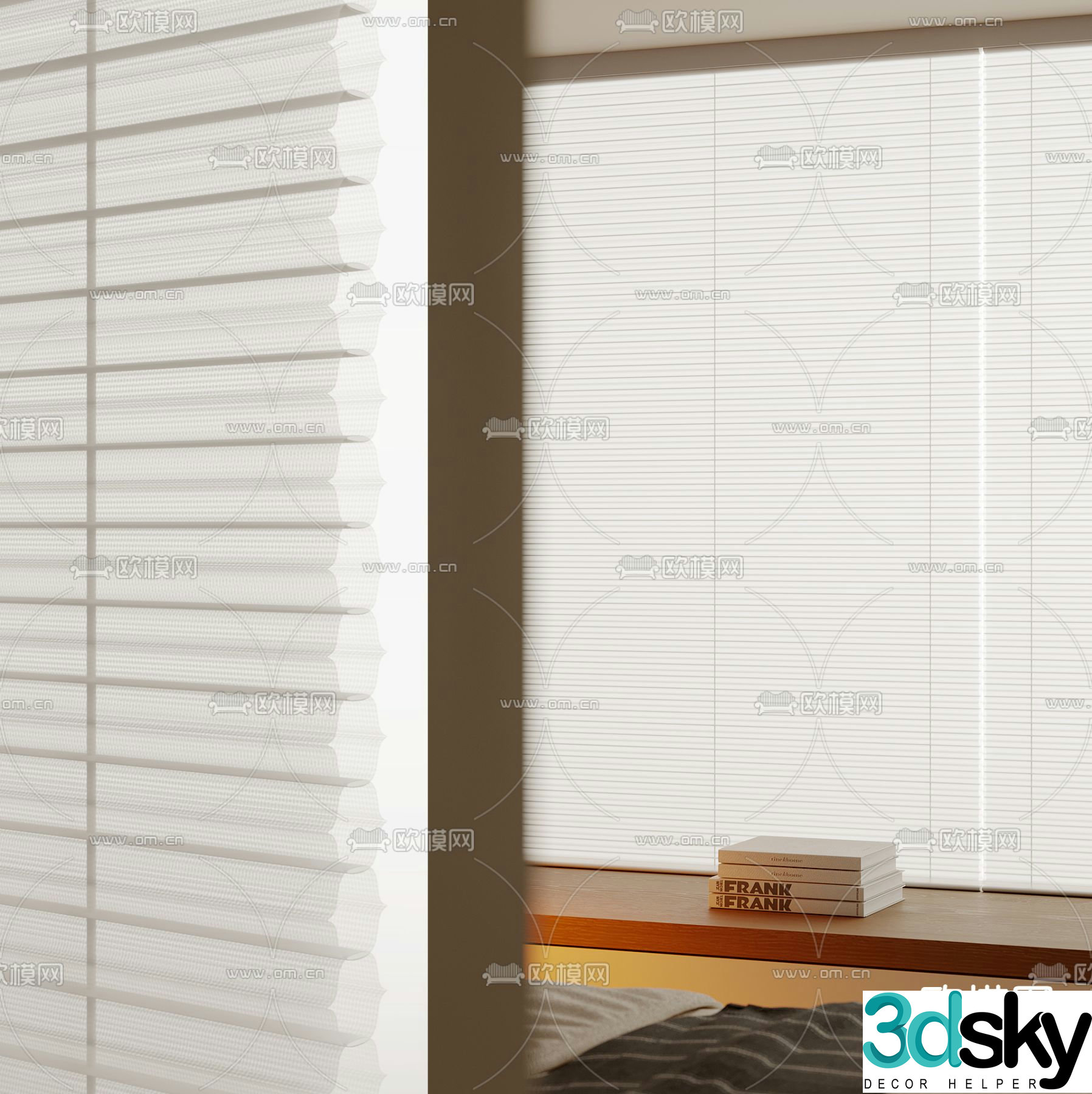 Venetian blinds blackout blinds dream curtains 3D model